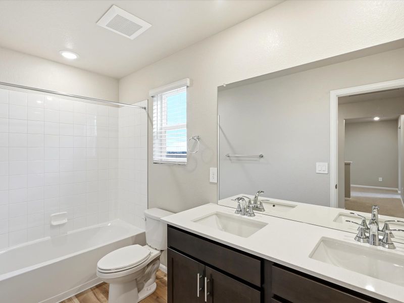 Furnished interior view inside a new home in Meridian Ranch, Peyton (Image 12).