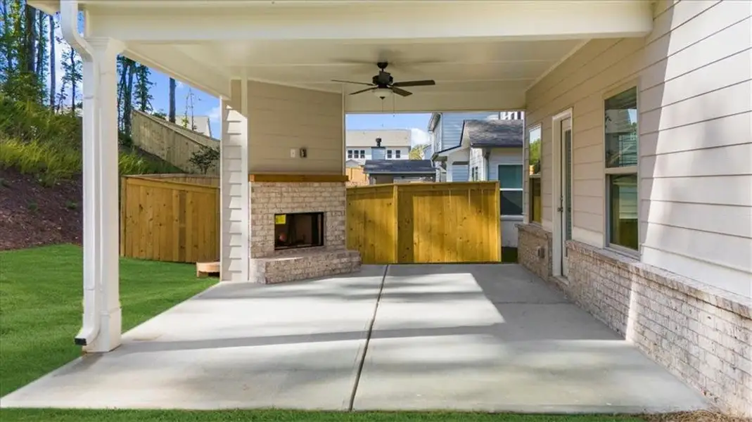 Exterior details and patio area of a home in , Flowery Branch (Image 3).