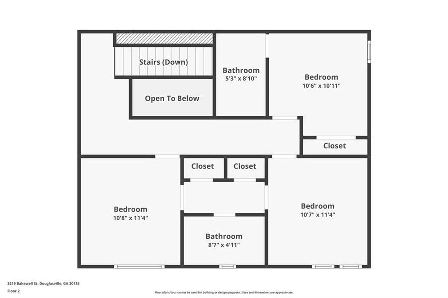 2D floor plan layout of this home in , Douglasville, GA (Image 4).