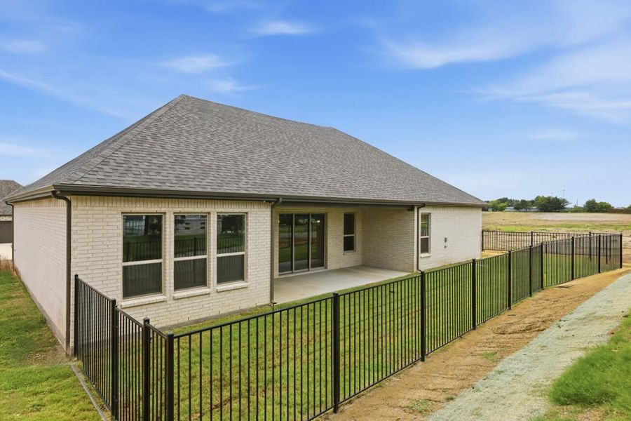 Exterior details and patio area of a home in Ladera Little Elm, Little Elm (Image 4). Exterior details and patio area of a home in Ladera Little Elm, Little Elm (Image 4).