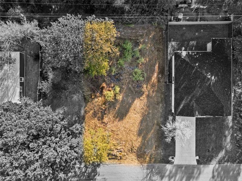 View from above of property