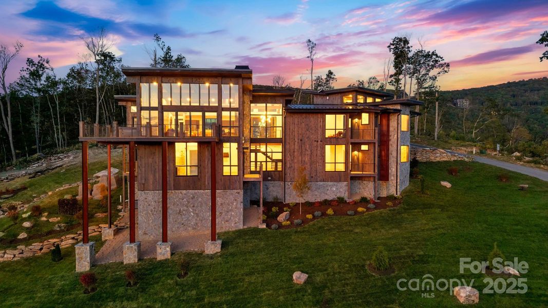 Front exterior of a new home in , Banner Elk, NC, highlighting curb appeal (Image 19).