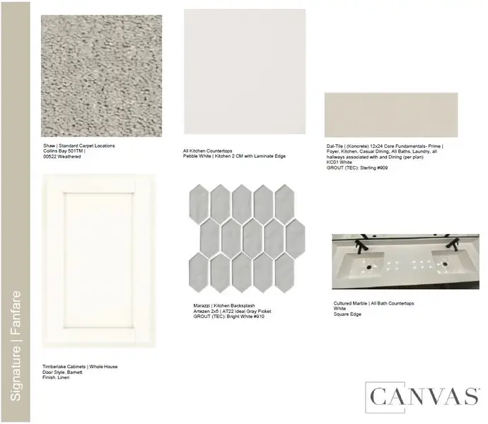 Sample of building materials used in homes in Parkside Villas Collection, Avondale (Image 20).