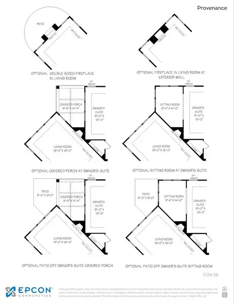 2D floor plan layout for the Provenance by Epcon Communities in The Courtyards at Redbud Lane, Holly Springs, GA (Image 29).