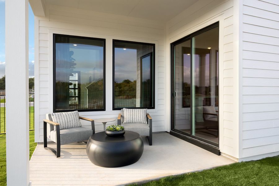 Exterior details and patio area of a home in Novel, Austin (Image 3).
