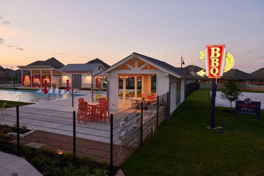 A vibrant community recreation area invites relaxation and social gatherings, featuring a poolside pavilion and an outdoor BBQ spot. A vibrant community recreation area invites relaxation and social gatherings, featuring a poolside pavilion and an outdoor BBQ spot.
