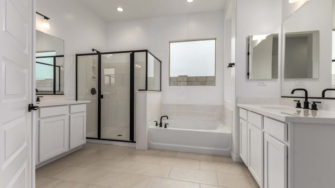 Furnished interior view inside a new home in Arroyo Seco - Hacienda, Buckeye (Image 17).