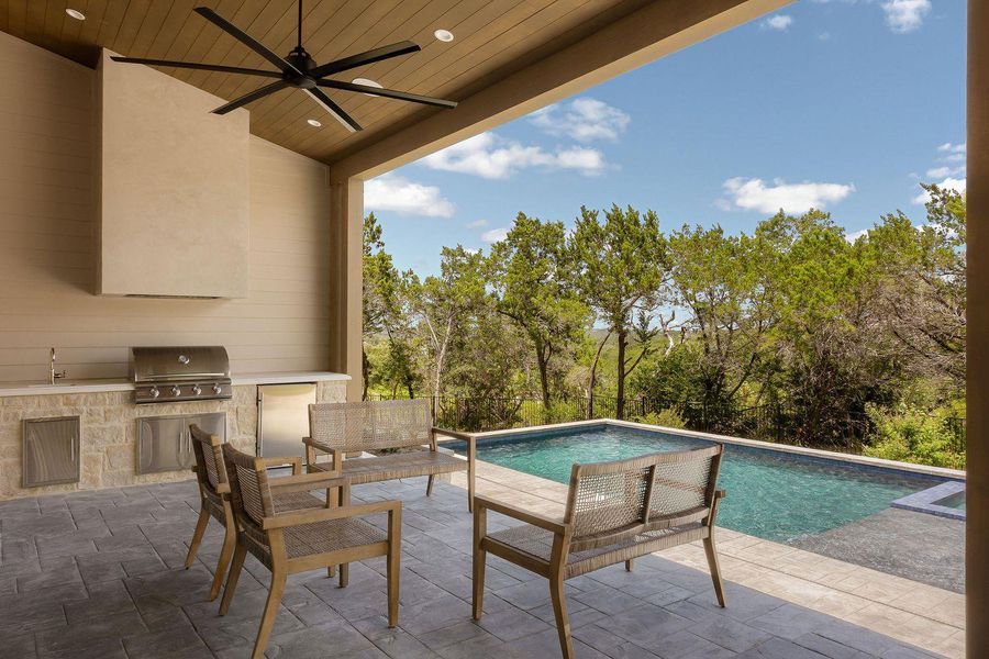 Exterior details and patio area of a home in , Austin (Image 23).