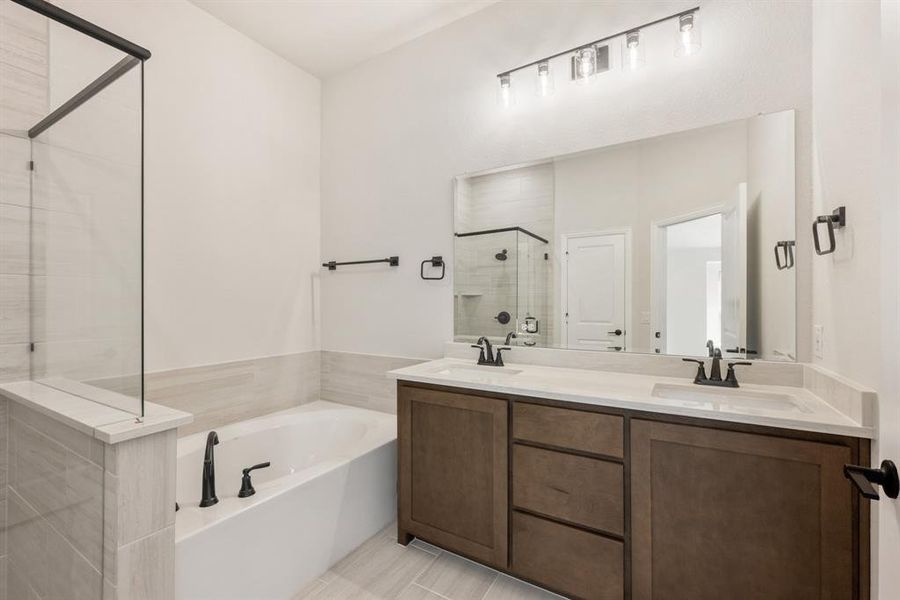 Furnished interior view inside a new home in Country Lakes Classic 50, Denton (Image 5).