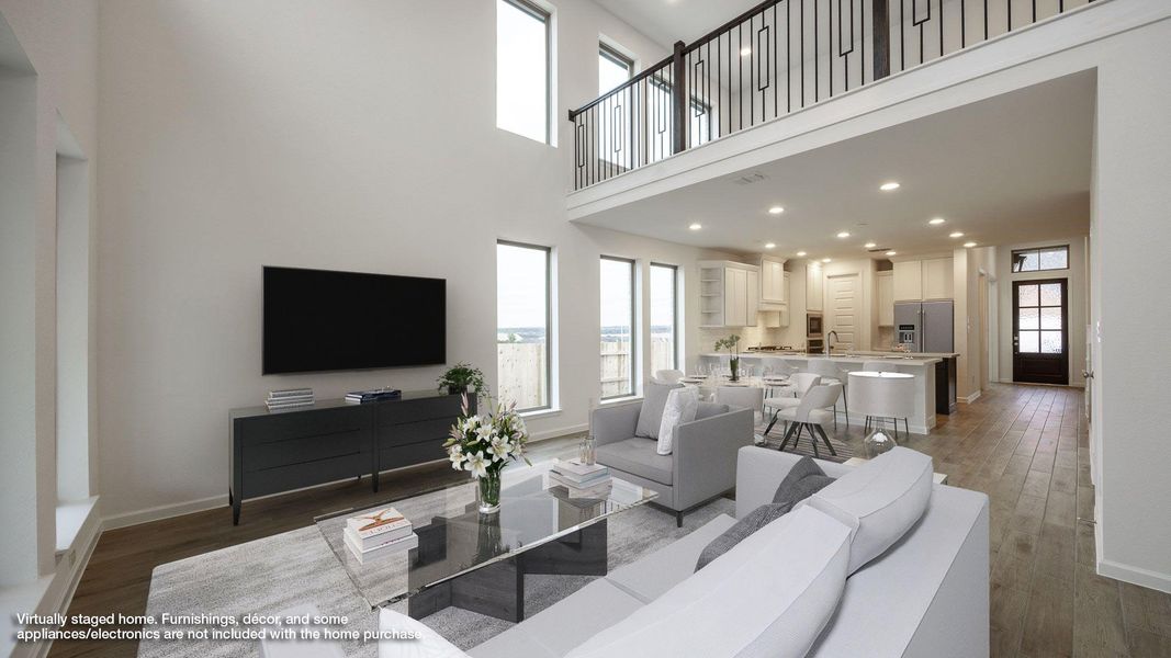 Furnished interior view inside a new home in Lariat 45', Liberty Hill (Image 4). Furnished interior view inside a new home in Lariat 45', Liberty Hill (Image 4).