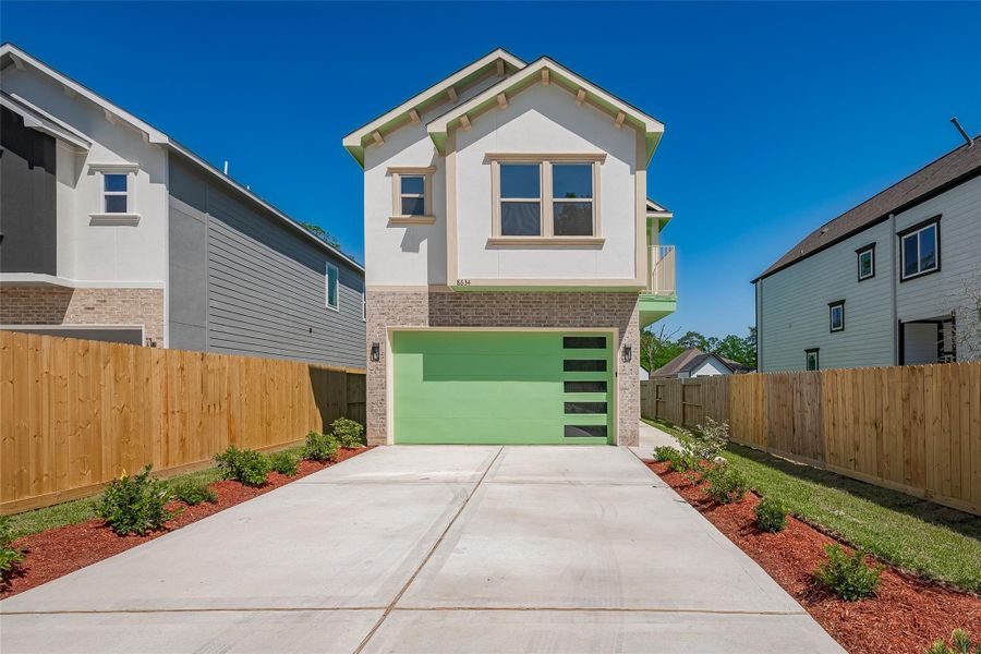 Front exterior of a new home in , Houston, TX, highlighting curb appeal (Image 16). Front exterior of a new home in , Houston, TX, highlighting curb appeal (Image 16).