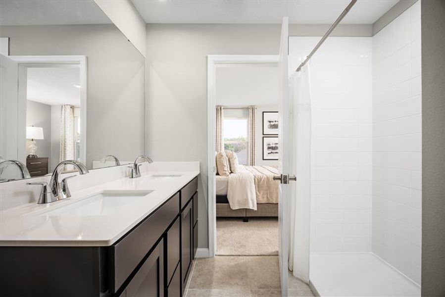 Representative furnished interior of a home built from the Flamingo Exterior Home by Ryan Homes in Edison Pointe, Daytona Beach (Image 10).