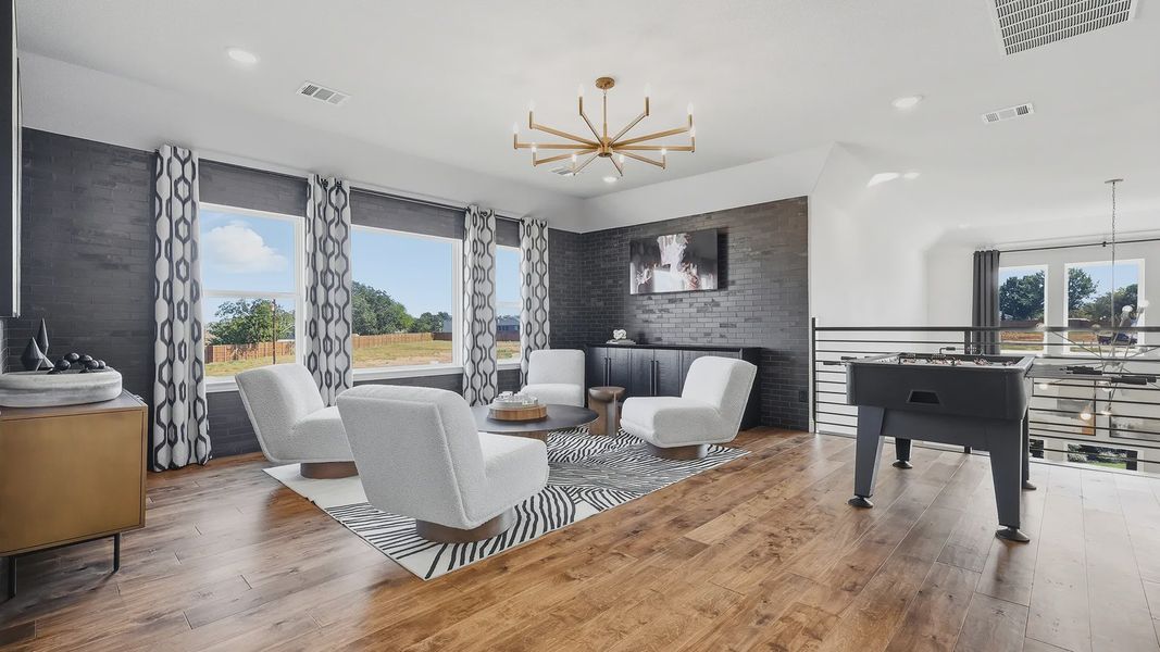 Representative furnished interior of a home built from the Rosewood by Brightland Homes in The Oaks, Red Oak (Image 14).