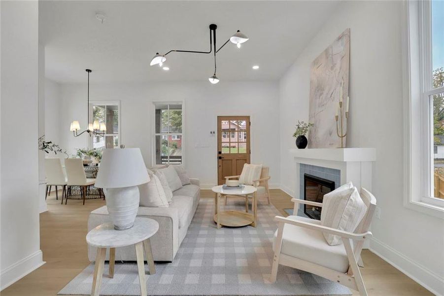 Furnished interior view inside a new home in , Atlanta (Image 6).