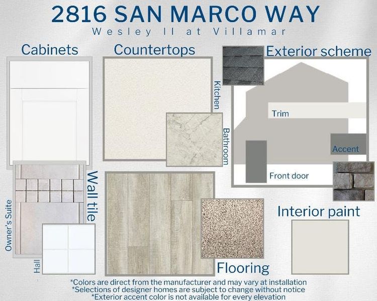 Wesley II - Colors for This home