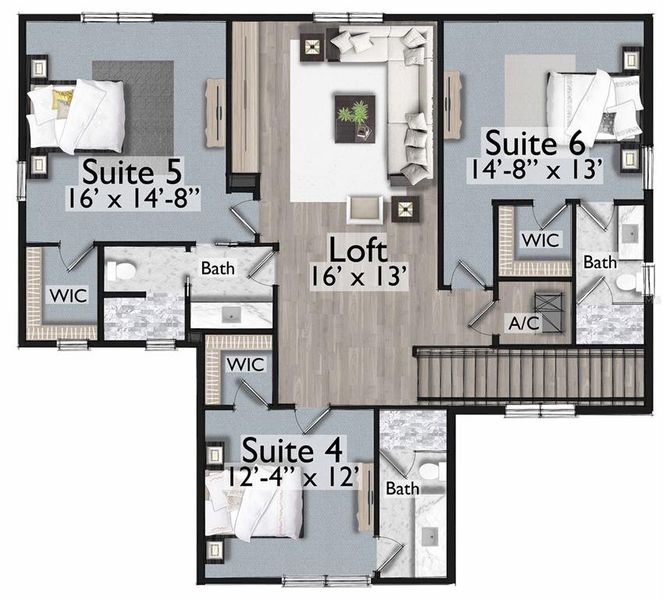 2D floor plan layout of this home in Briley Farm, Oakland, FL (Image 3).