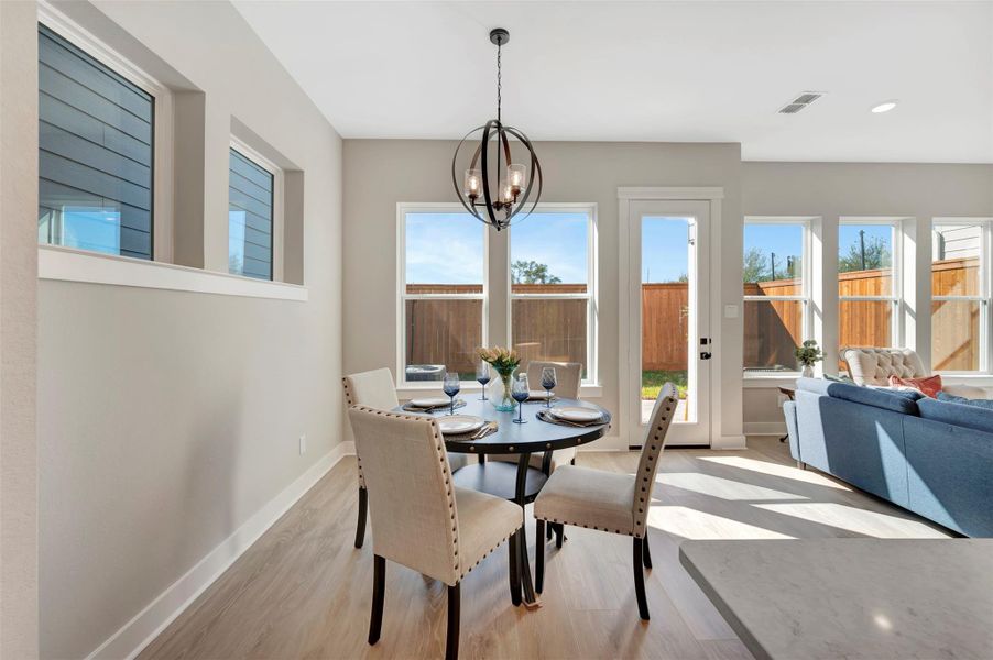 Furnished interior view inside a new home in Retreat at Oak Park, Houston (Image 11).