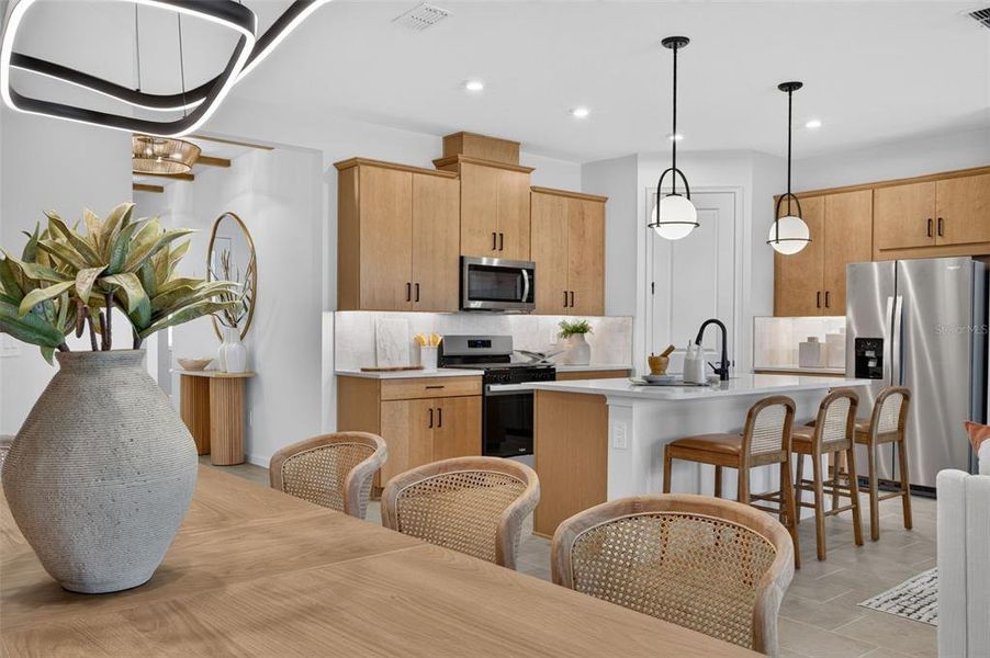 Furnished interior view inside a new home in Pasadena Ridge Master, Dade City (Image 9).