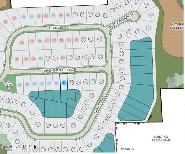 2D floor plan layout of this home in Coopers Meadow, Jacksonville, FL (Image 5).