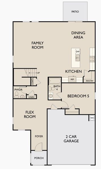2D floor plan layout for the Eclipse by Starlight Homes in Skyline Village, San Tan Valley, AZ (Image 4).
