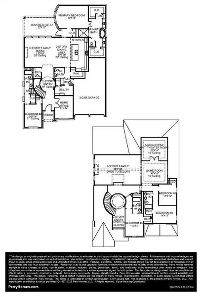 2D floor plan layout of this home in Trinity Falls, McKinney, TX (Image 3).