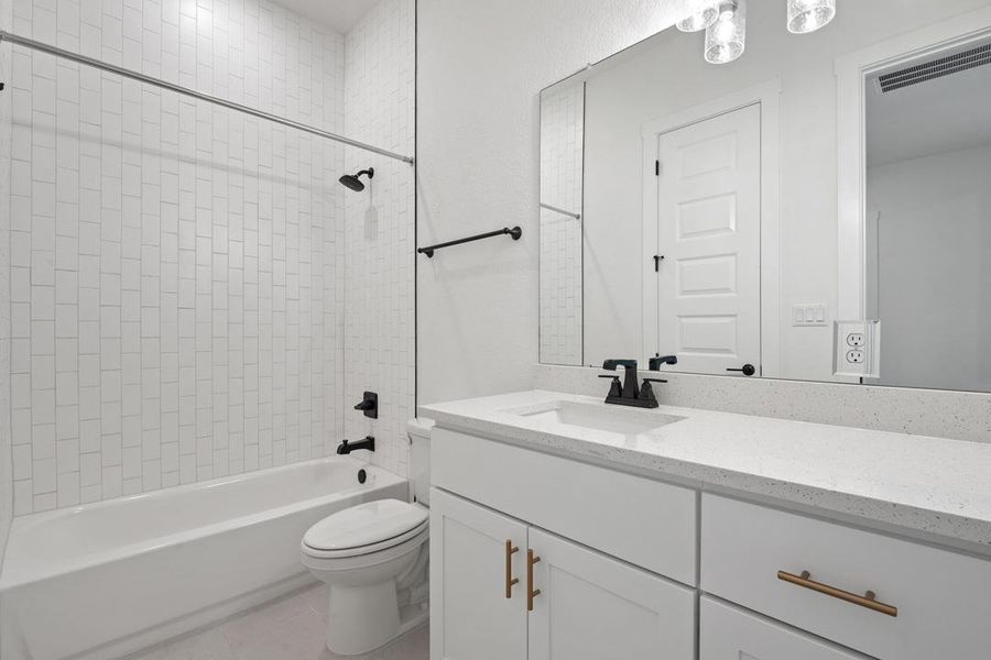 Furnished interior view inside a new home in Capitol Collection at Lariat, Liberty Hill (Image 7). Furnished interior view inside a new home in Capitol Collection at Lariat, Liberty Hill (Image 7).