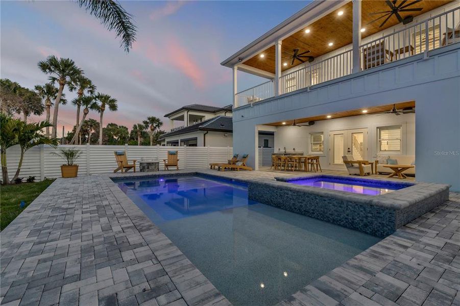 Exterior details and patio area of a home in , New Smyrna Beach (Image 55).