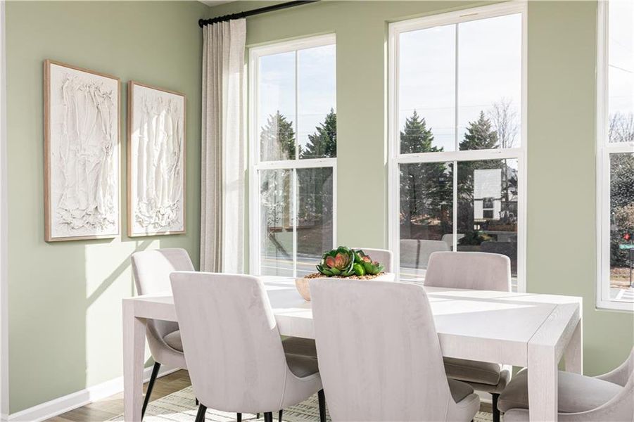 Furnished interior view inside a new home in The Beacon at Old Peachtree Townhomes, Lawrenceville (Image 32). Furnished interior view inside a new home in The Beacon at Old Peachtree Townhomes, Lawrenceville (Image 32).