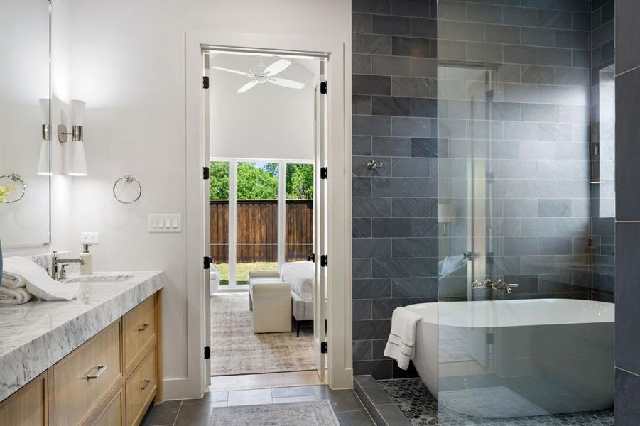 Furnished interior view inside a new home in , Dallas (Image 18).