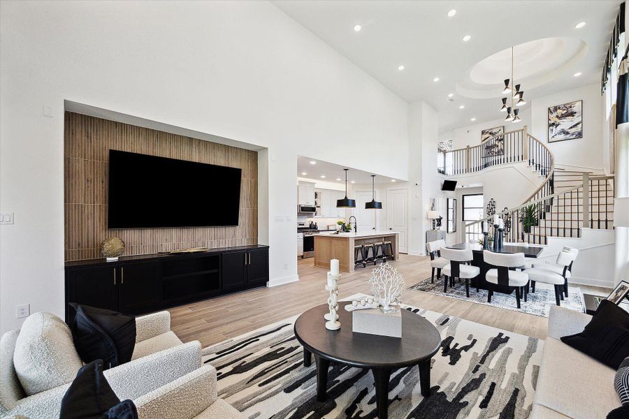 Furnished interior view inside a new home in Sienna, Missouri City (Image 8). Furnished interior view inside a new home in Sienna, Missouri City (Image 8).