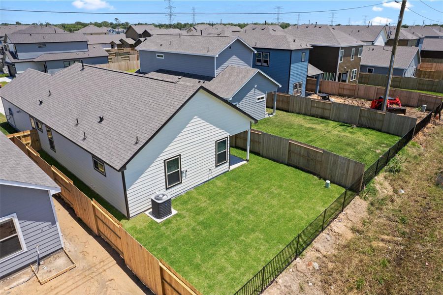 Exterior details and patio area of a home in Crosby Farms, Crosby (Image 4). Exterior details and patio area of a home in Crosby Farms, Crosby (Image 4).