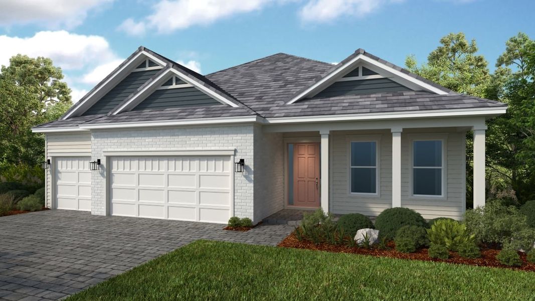 Representative exterior photo of a completed home built from the Cresta by Taylor Morrison in Esplanade at St. Marys, St. Marys, GA (Image 3).