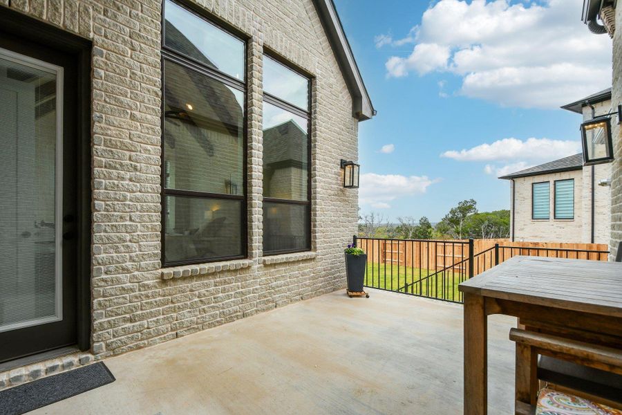 Exterior details and patio area of a home in Palmera Ridge, Leander (Image 26). Exterior details and patio area of a home in Palmera Ridge, Leander (Image 26).