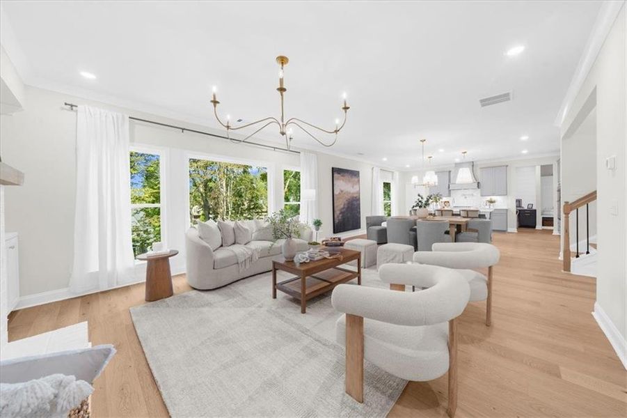 Furnished interior view inside a new home in , Flowery Branch (Image 45).