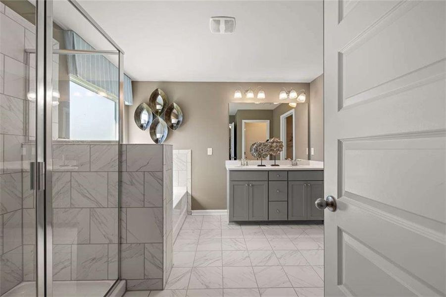 Furnished interior view inside a new home in Wildwood, Covington (Image 36). Furnished interior view inside a new home in Wildwood, Covington (Image 36).