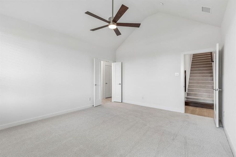 Primary Suite in the Claret home plan by Trophy Signature Homes – REPRESENTATIVE PHOTO