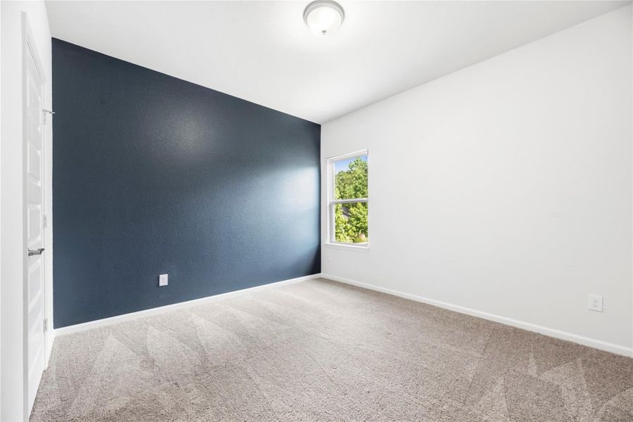 All upstairs secondary bedrooms are spacious with plush carpet and large closets. All upstairs secondary bedrooms are spacious with plush carpet and large closets.