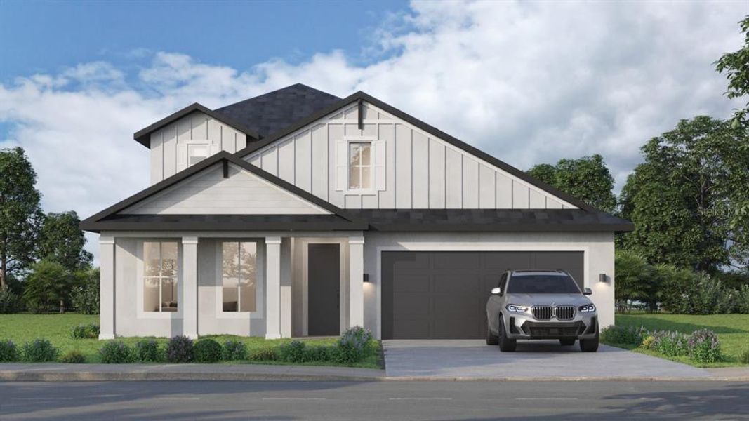 Front exterior of a new home in , Dunnellon, FL, highlighting curb appeal (Image 1).