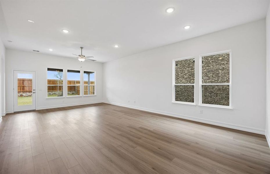 Spacious gathering room with large windows Spacious gathering room with large windows
