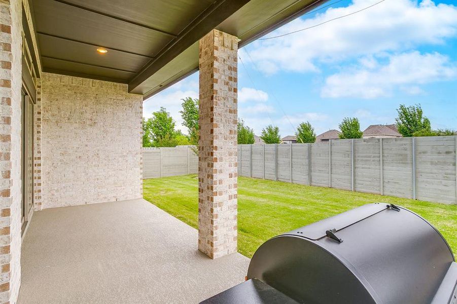 Exterior details and patio area of a home in , Argyle (Image 3).