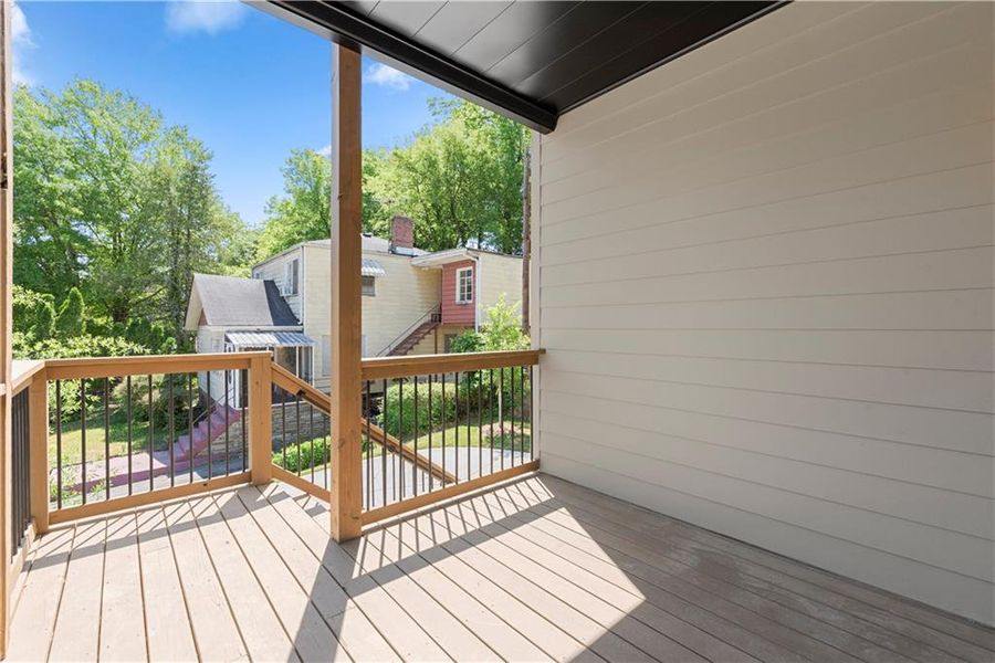 Exterior details and patio area of a home in , Atlanta (Image 29).