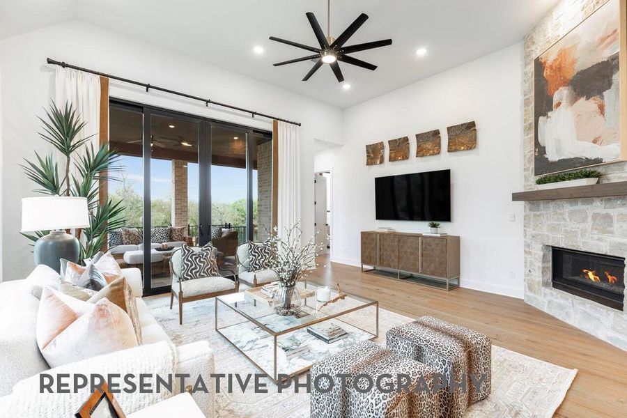 Furnished interior view inside a new home in Cross Creek West, Fulshear (Image 16).
