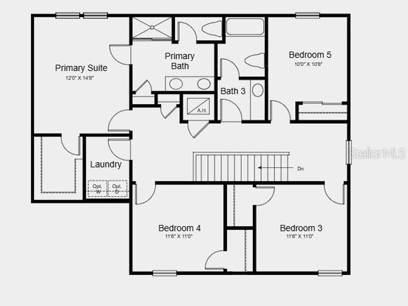 2D floor plan layout of this home in Palm Wind, Hudson, FL (Image 6).