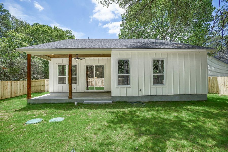 Exterior details and patio area of a home in , Bastrop (Image 3). Exterior details and patio area of a home in , Bastrop (Image 3).