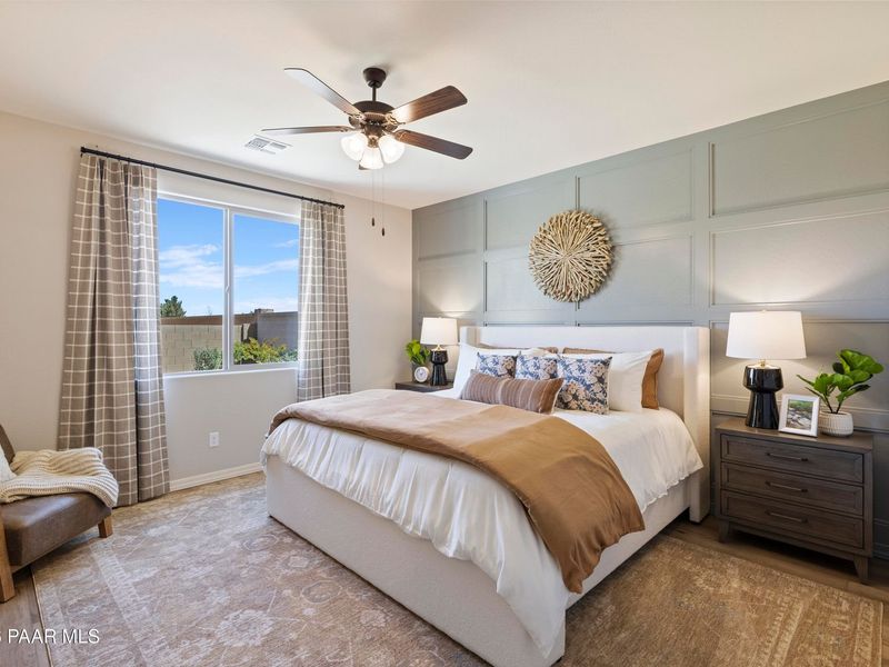 Furnished interior view inside a new home in North Ridge at Pronghorn Ranch, Prescott Valley (Image 32). Furnished interior view inside a new home in North Ridge at Pronghorn Ranch, Prescott Valley (Image 32).