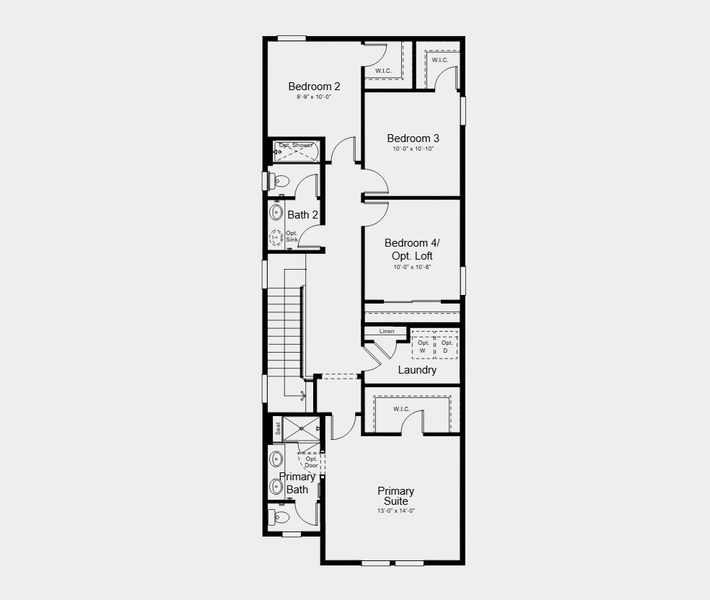 2D floor plan layout for the Aurora by Taylor Morrison in Sky Ranch, Aurora, CO (Image 4).