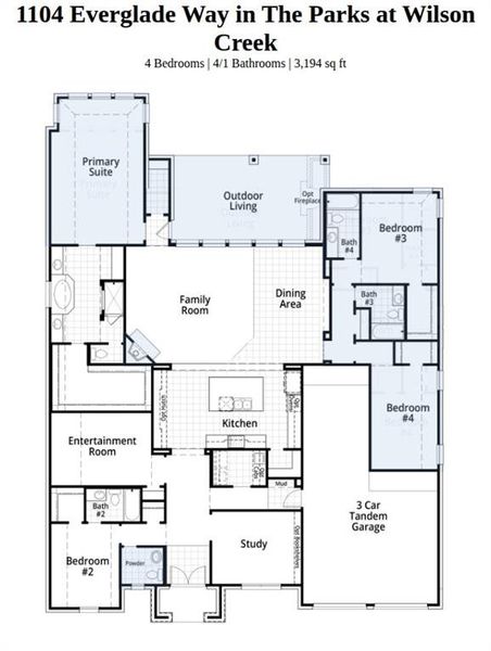 2D floor plan layout of this home in , Celina, TX (Image 2). 2D floor plan layout of this home in , Celina, TX (Image 2).