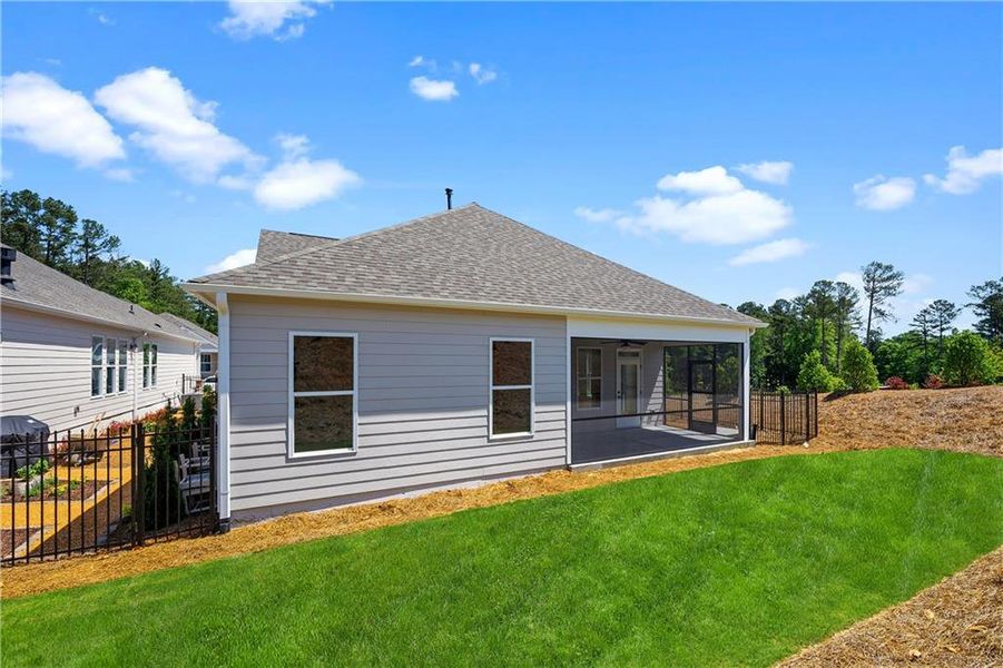 Exterior details and patio area of a home in Echols Farm, Hiram (Image 26).