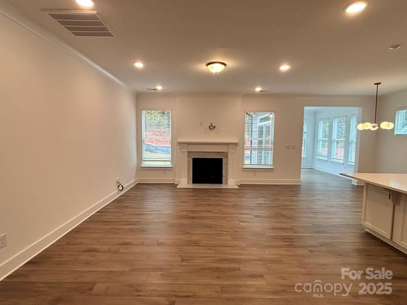 Family room in homesite 36