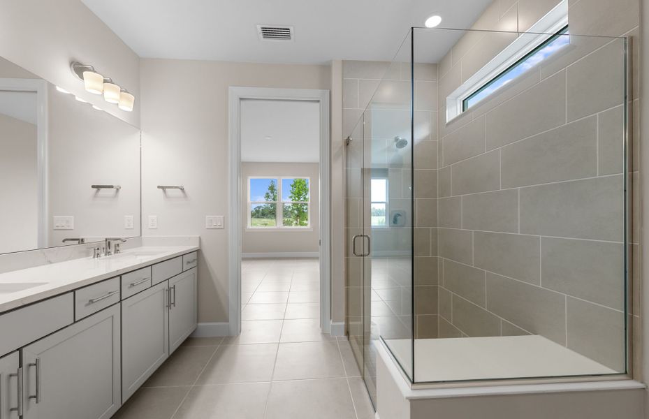 Furnished interior view inside a new home in Del Webb Oak Creek, North Fort Myers (Image 6).